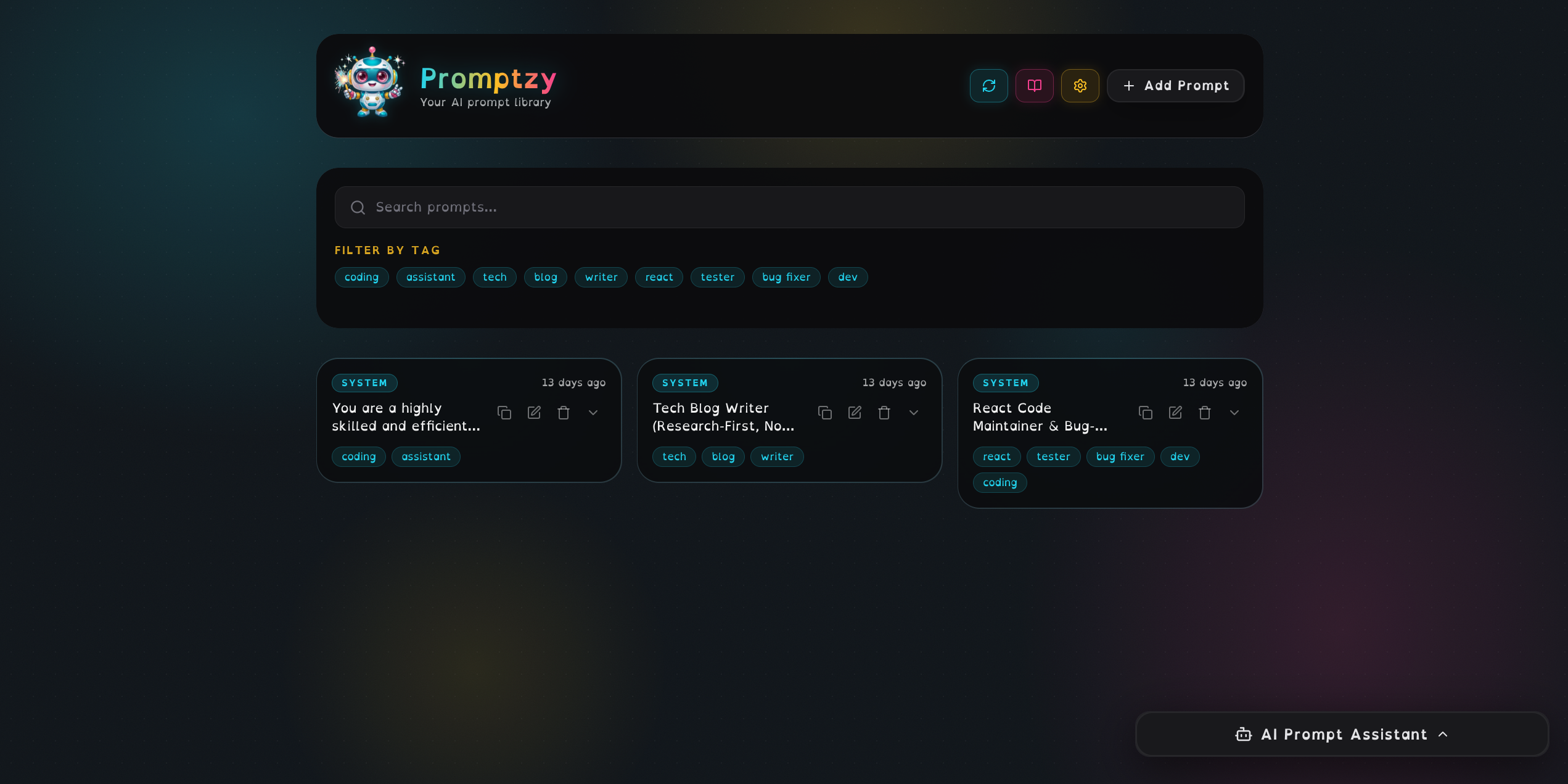 Promptzy Screenshot